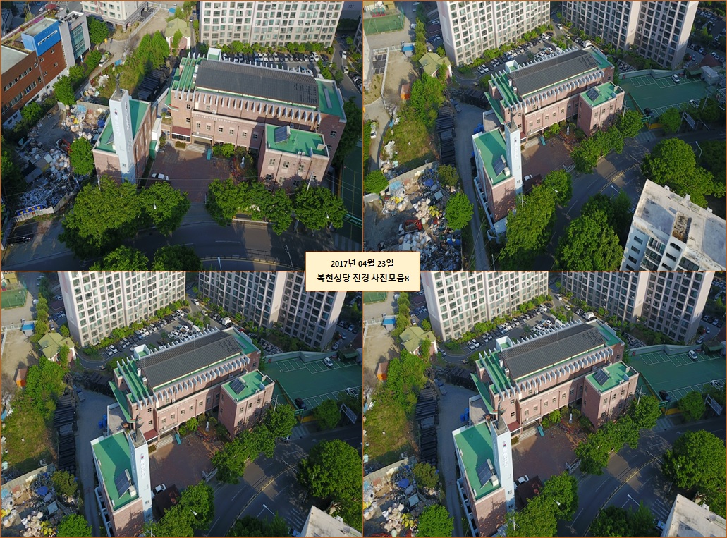 20170423복현성당전경사진모음8.jpg : 작년 4월 한창 드론 시작할 때 찍은 복현성당 전경이네요